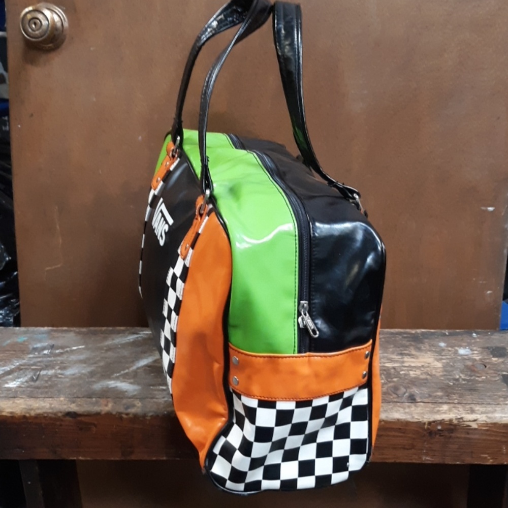 Vintage Van's neon and checkers bag - Picture 2 of 4